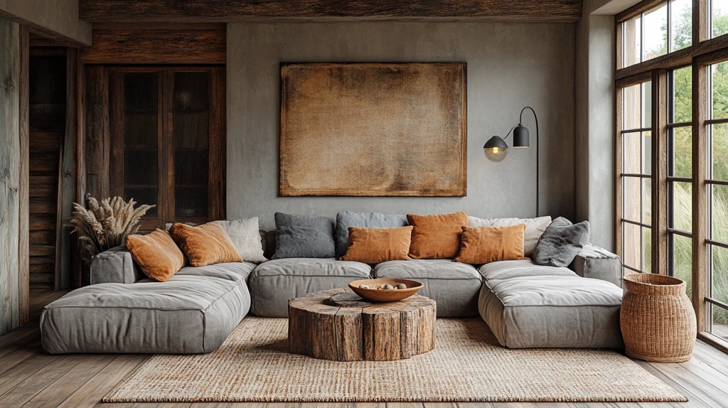 木质沙发客厅布置