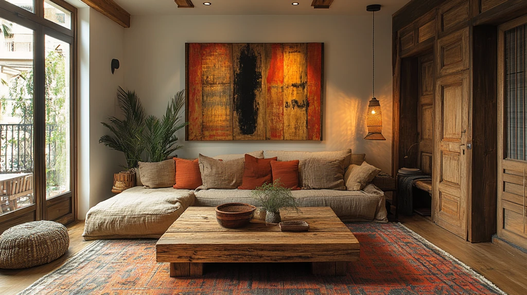 木质沙发客厅布置