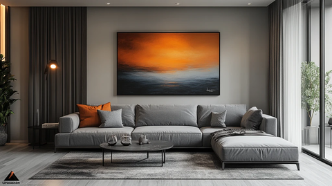 灰色沙发金属桌