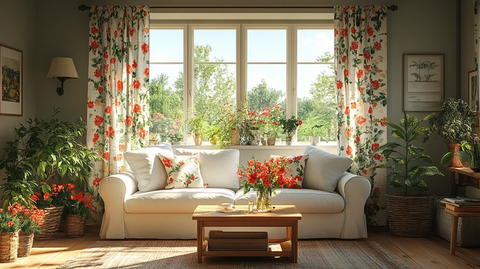 白色沙发木桌阳光房