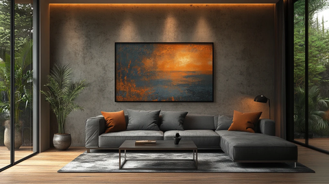 灰色沙发木地板