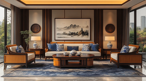 红木沙发雕刻桌