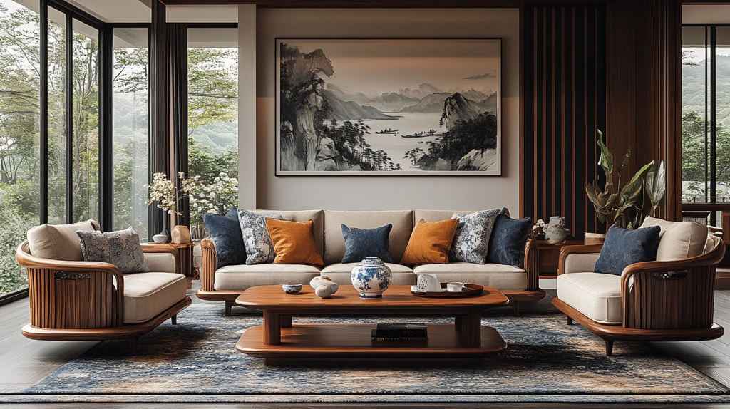 红木沙发雕刻桌