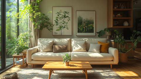 木桌花布绿植艺术