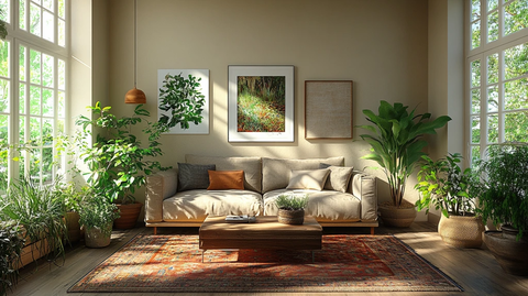 木桌花布绿植艺术