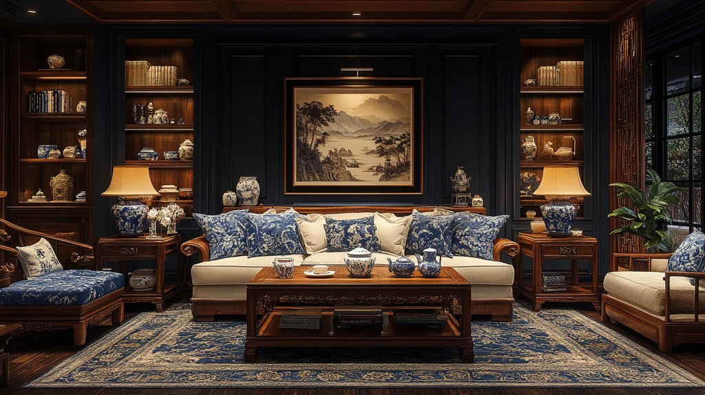 红木沙发客厅布置