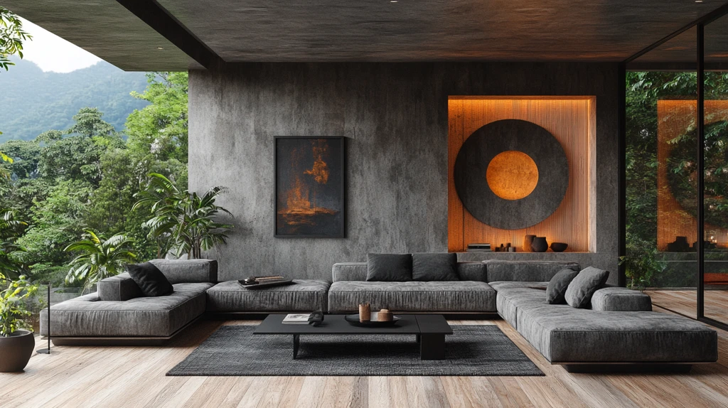 灰色沙发客厅布置