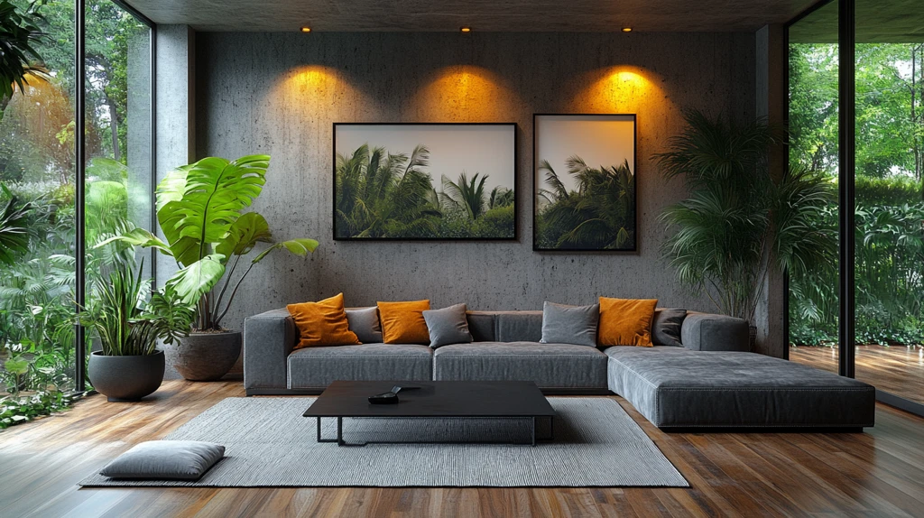 灰色沙发客厅布置