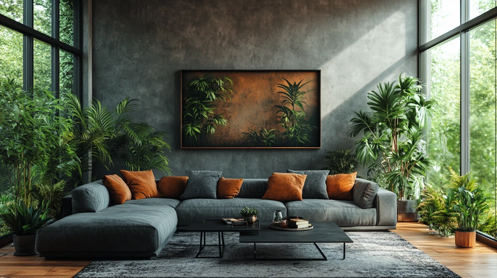 灰色沙发客厅布置