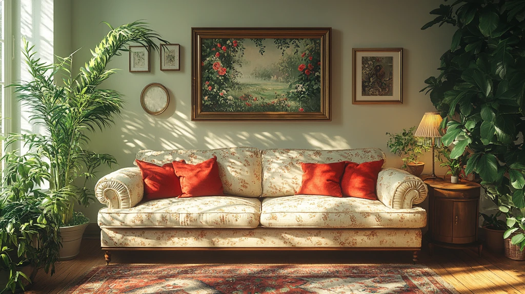 乡村客厅绿植布置