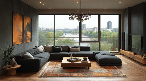 灰色沙发客厅布置