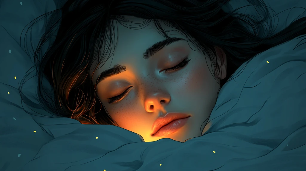 一位年轻女子正在她的床上睡觉