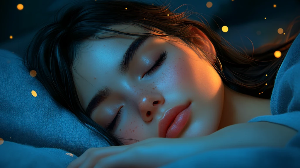 一位年轻女子正在她的床上睡觉