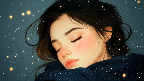 冬夜女子安睡图