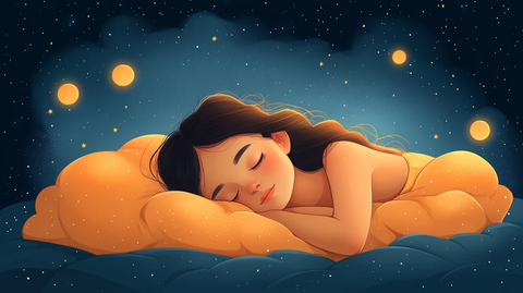一组不同的女性睡眠姿势