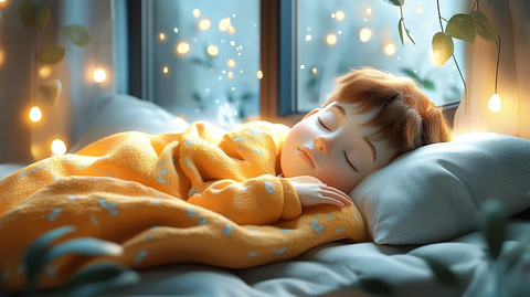 年轻的男主人公躺在床上