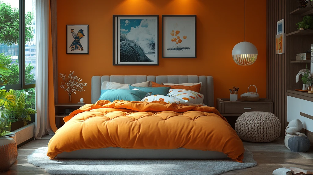 渲染的卡通风格卧室背景