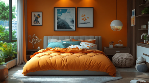 渲染的卡通风格卧室背景