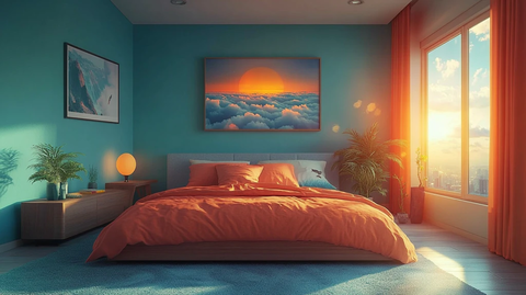 渲染的卡通风格卧室背景