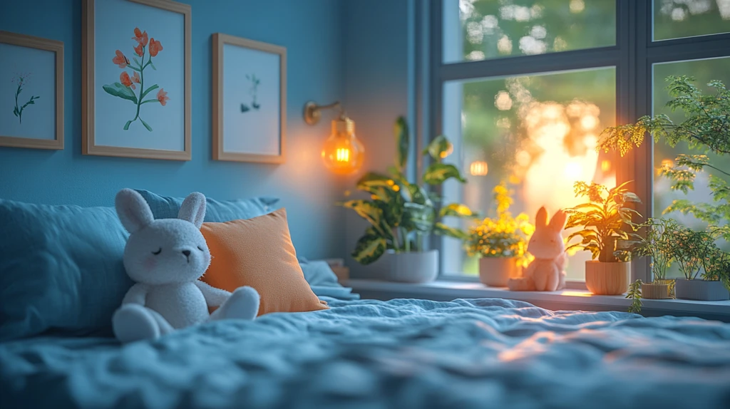 渲染的卡通风格卧室背景