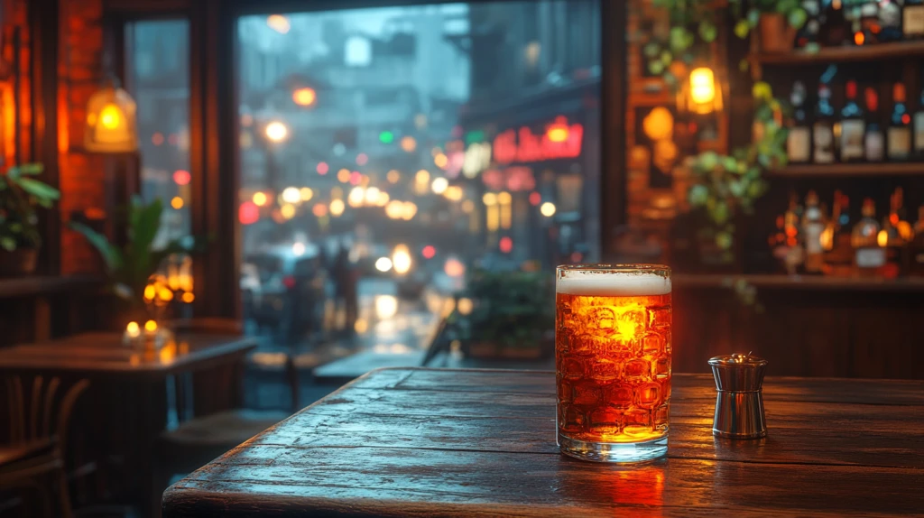 夜色中的啤酒时光欢乐海报