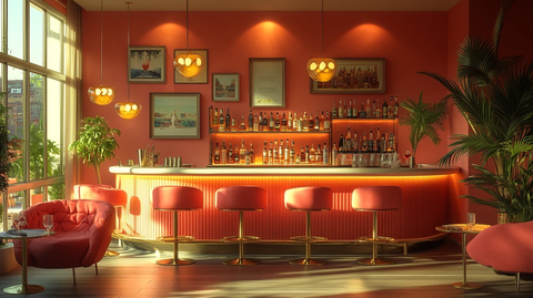 卡通风格酒吧吧台设计