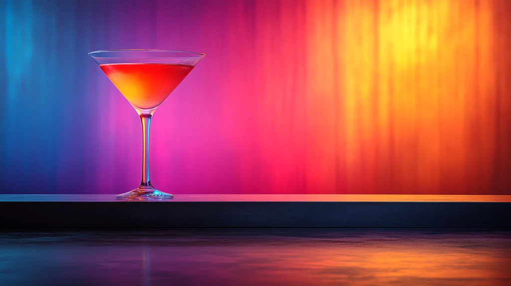 矢量插图一个清爽的蓝色饮料