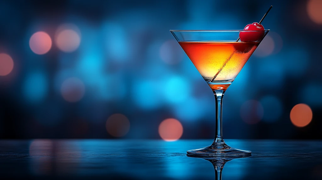 矢量插图一个清爽的蓝色饮料