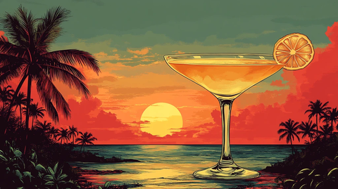 热带风情调酒设计