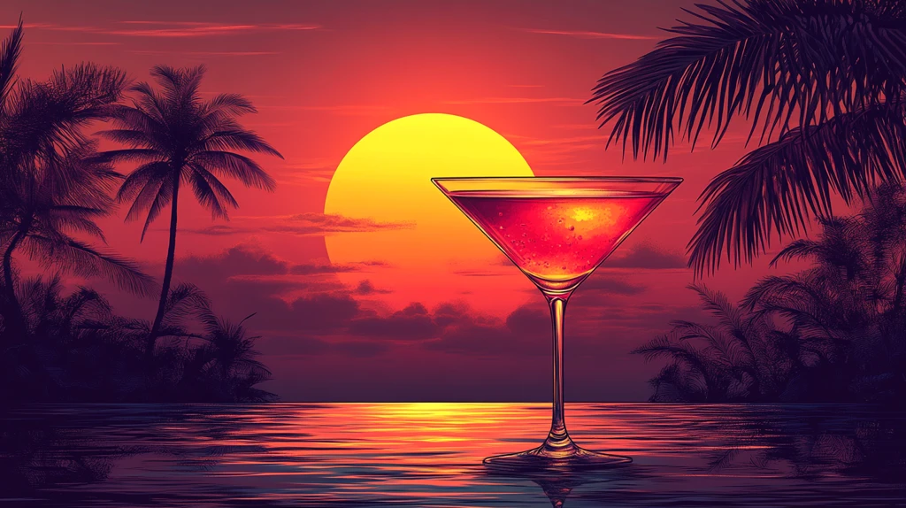 热带风情鸡尾酒模板