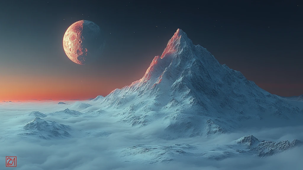 雪山户外风景自然背景插图