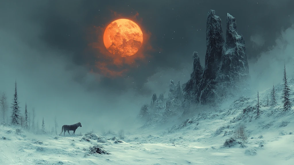 雪山户外风景自然背景插图