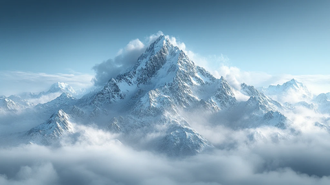 寒冷的雪山风景背景