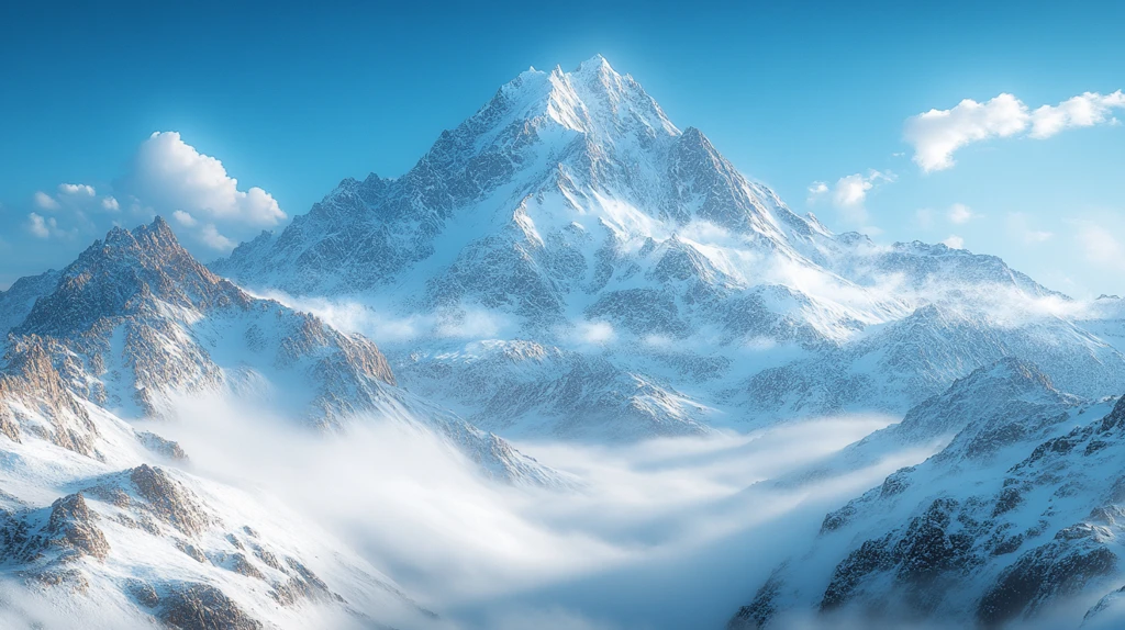 雪山山脉地形背景