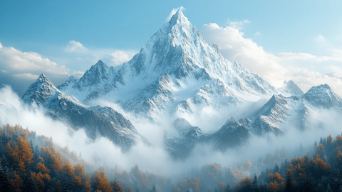 雪山山脉地形背景