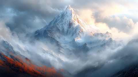 雪山山脉地形背景