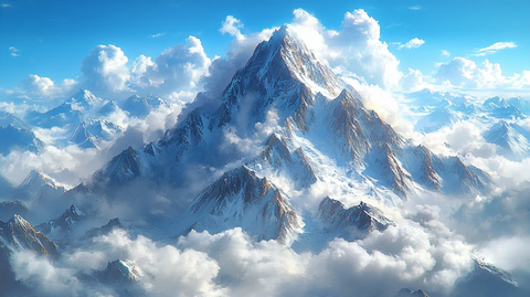 雪山山脉地形背景