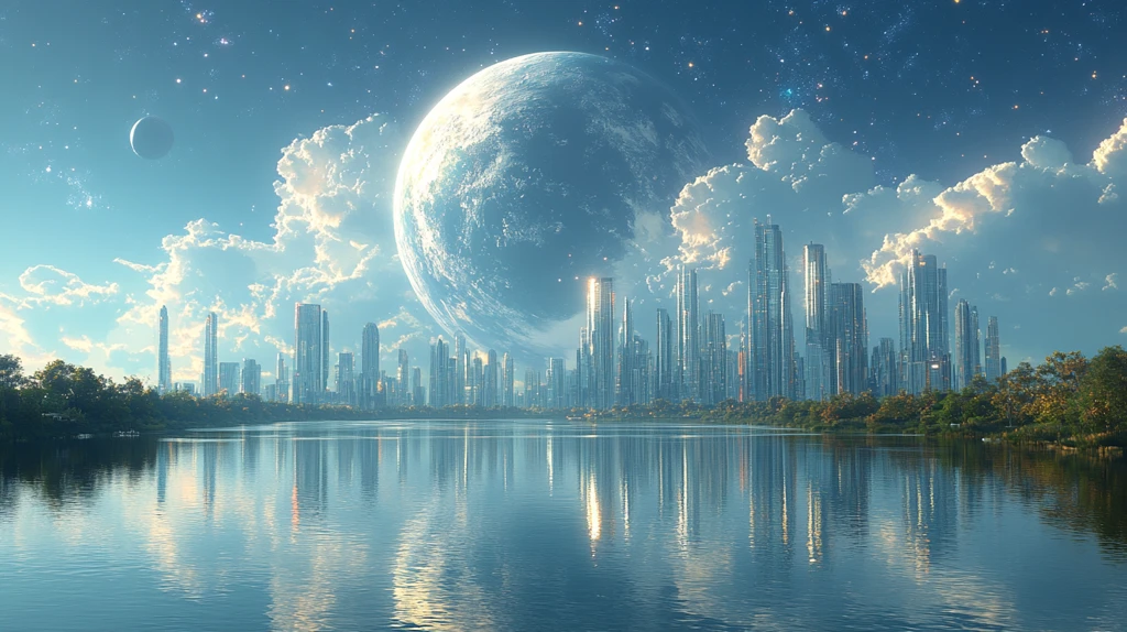 水的星球未来城市的明月