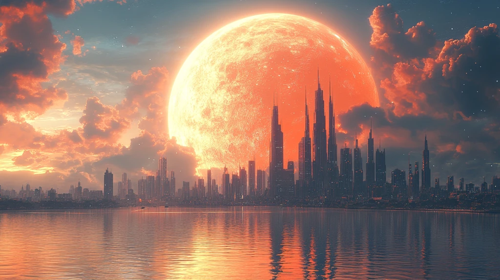 水的星球未来城市的明月