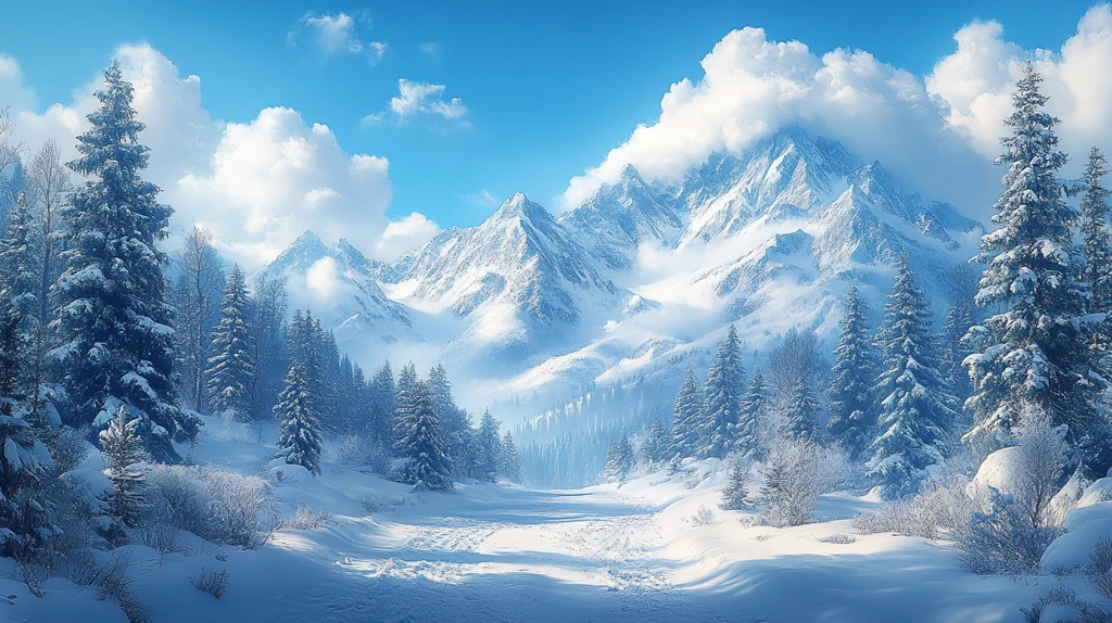 大寒节气雪景图