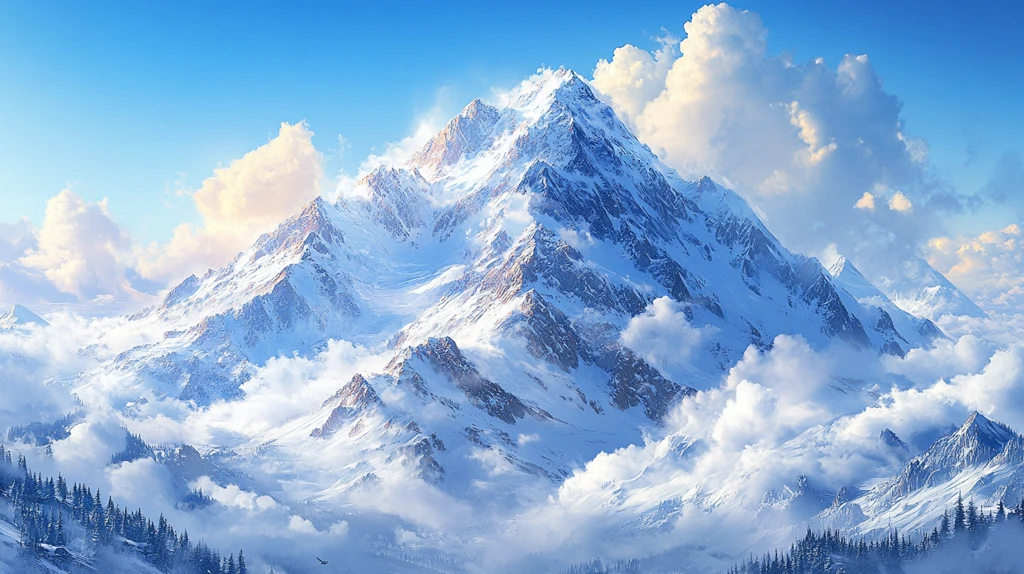 山天空户外风景自然景色背景插图