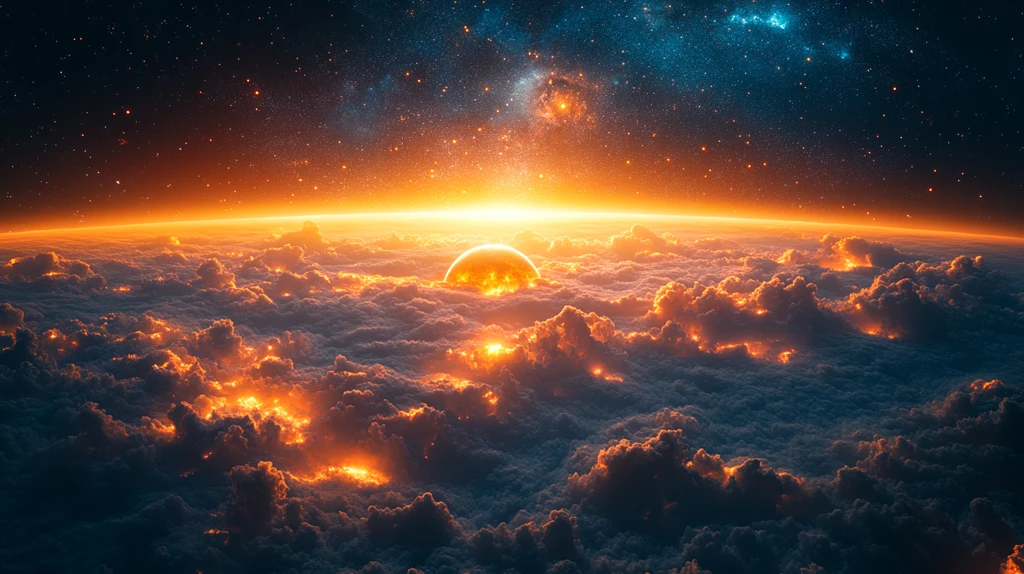 星空银河地球背景