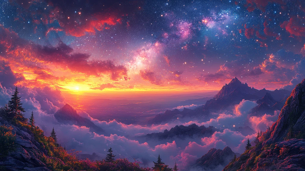 银河星云夜空图