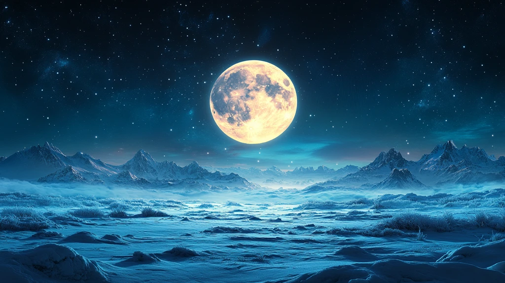 梦幻般空旷的冬日雪地