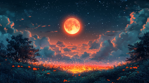 绿色森林卡通插画