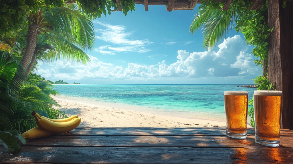 海滩上的酒吧平房