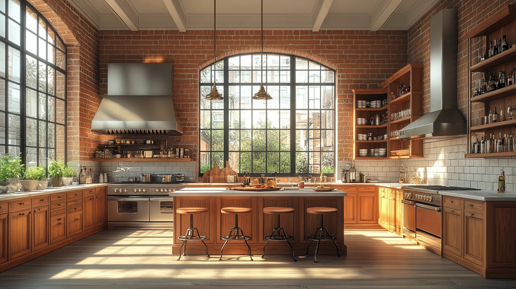 现代豪华厨房豪华餐厅设计风格