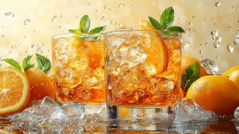 迈泰鸡尾酒矢量插图热带夏季饮品