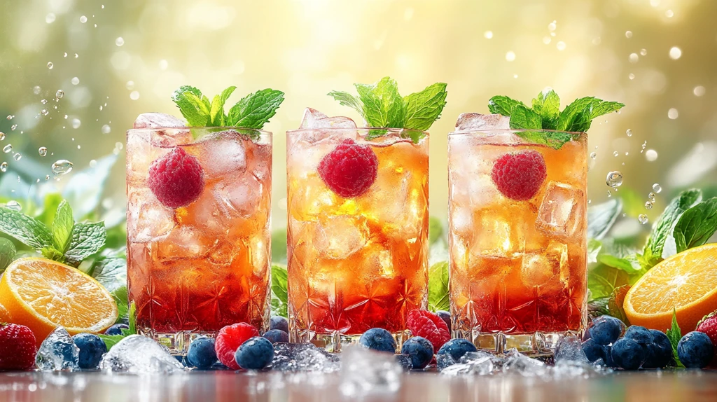 迈泰鸡尾酒矢量插图热带夏季饮品