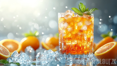 迈泰鸡尾酒矢量插图热带夏季饮品